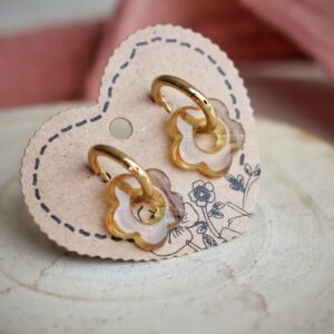 Anneaux d'oreilles Fleurs Jaunes