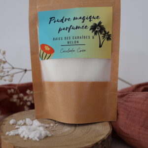 Poudre magique parfumée Baies des Caraïbes et Melon