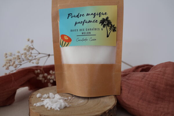 Poudre magique parfumée Baies des Caraïbes et Melon