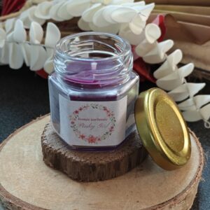 Bougie parfumée, mini pot en verre " Pinky Girl"