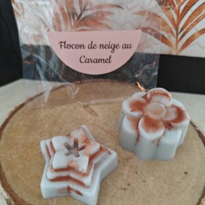 Fondants parfumés "Flocon de neige au caramel"
