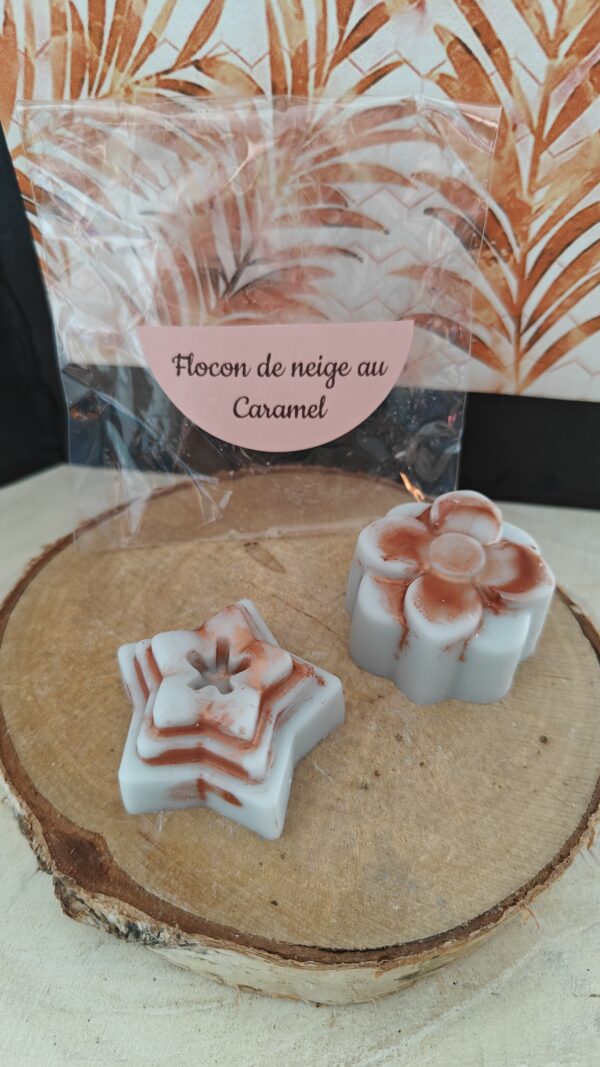 Fondants parfumés "Flocon de neige au caramel"