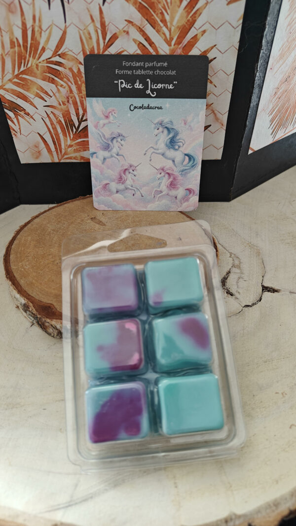 Tablette fondant carreaux de chocolat "Pic de Licorne"
