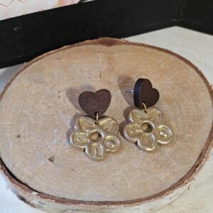 Boucles d'oreilles fleurs Amour