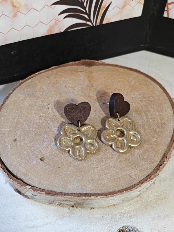 Boucles d'oreilles fleurs Amour